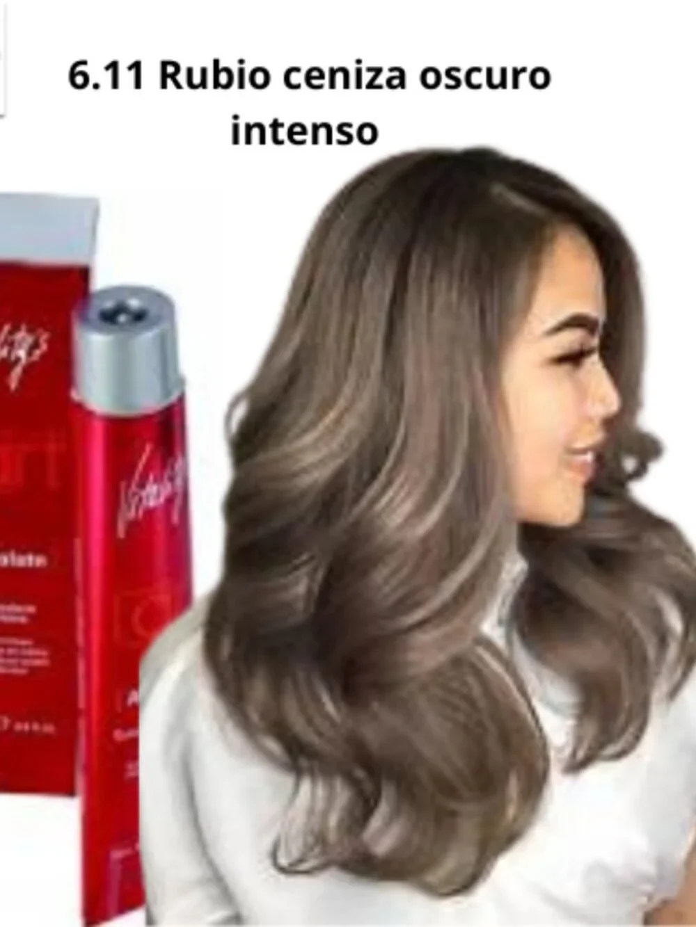 Tinte Vitality's 6.11 Rubio ceniza oscuro intenso colores para cabellos 100 ml